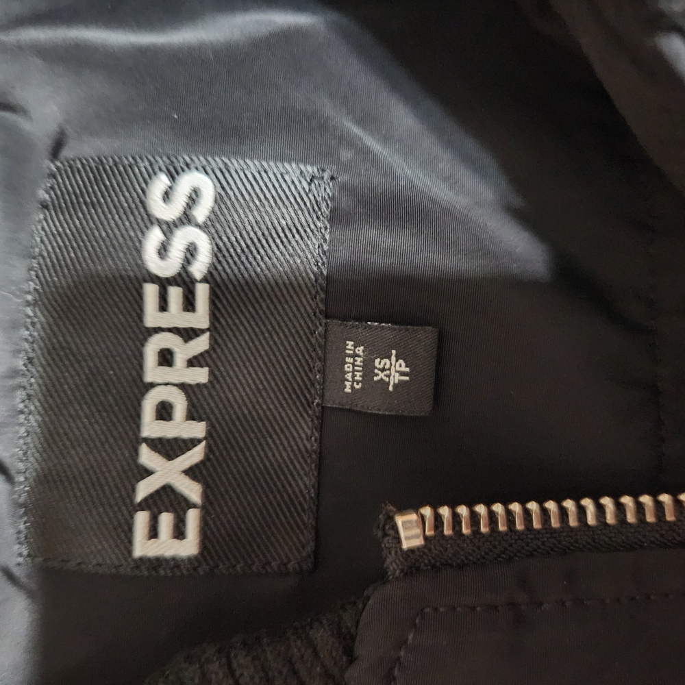 Express Black Windbreaker Jacket with White Trim - Picture 5 of 12